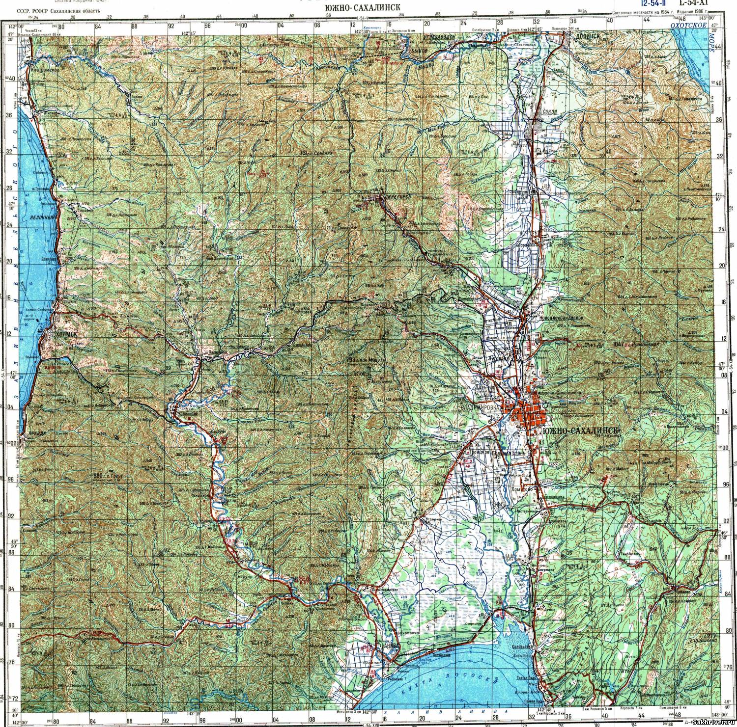 Карта южно сахалинска корсаков - 81 фото