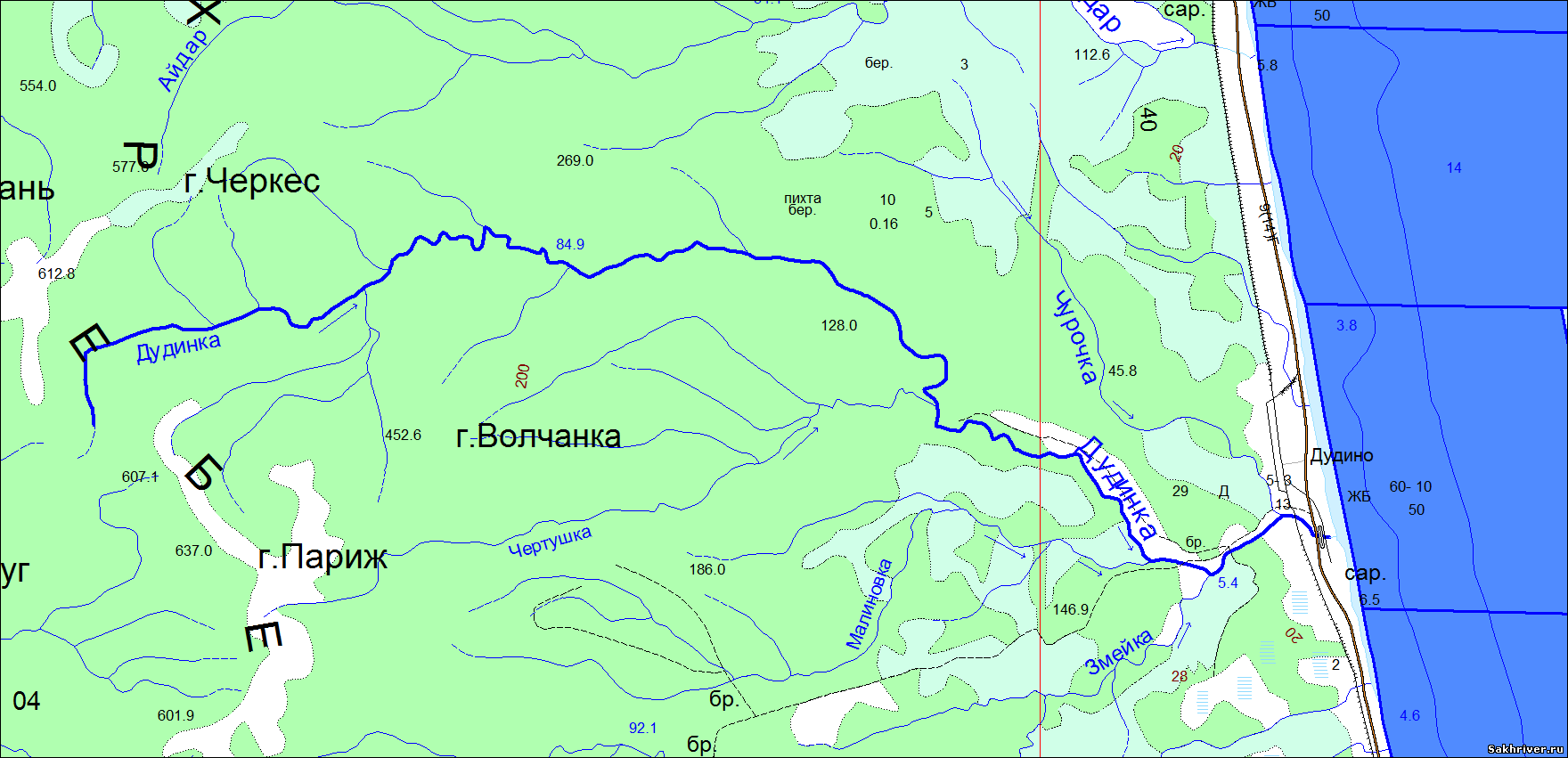 Карта рек сахалина. Река Бобровка Сахалинская область на карте. Карта рек Сахалинской области. Реки Сахалинской области. Река Дудинка на карте.
